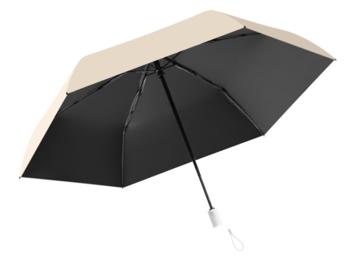 6-Rib Ultra-Light Black Coated Folding Umbrella