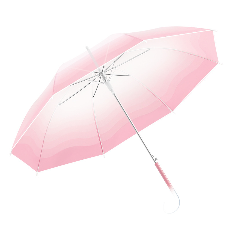 Custom umbrella model developed from a factory platform with a lightweight canopy and color-coated finish