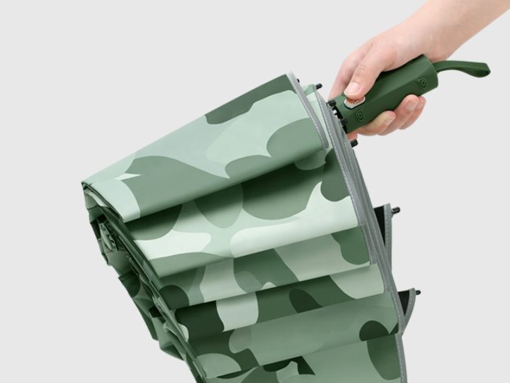 Wholesale 10-Rib Reversible Camo Business Folding Umbrella with Digital Print