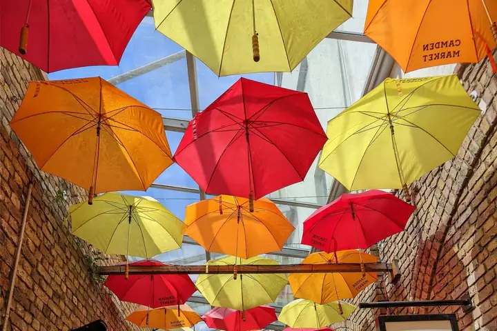 New umbrella product features and canopy design prepared for a retail launch