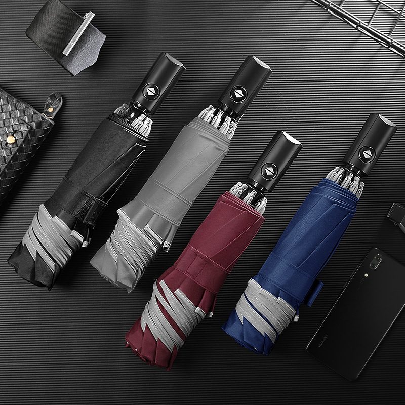 Wholesale 8-Rib Automatic Reflective Reverse Umbrella