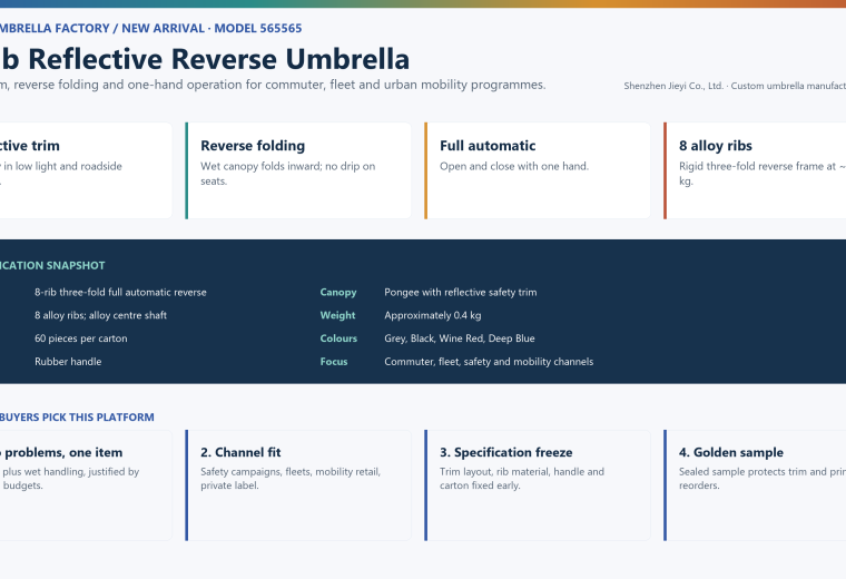 China Reflective Reverse Umbrella Wholesale: B2B Commuter & Safety Guide