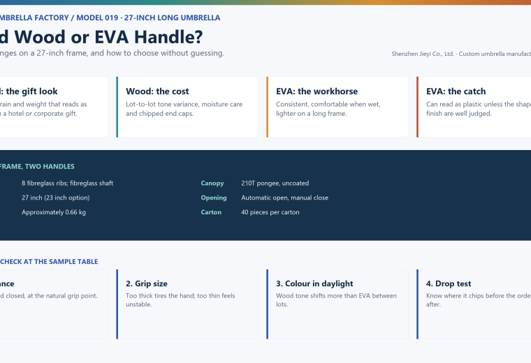 Solid Wood or EVA? Choosing a Handle on a 27-Inch Long Umbrella